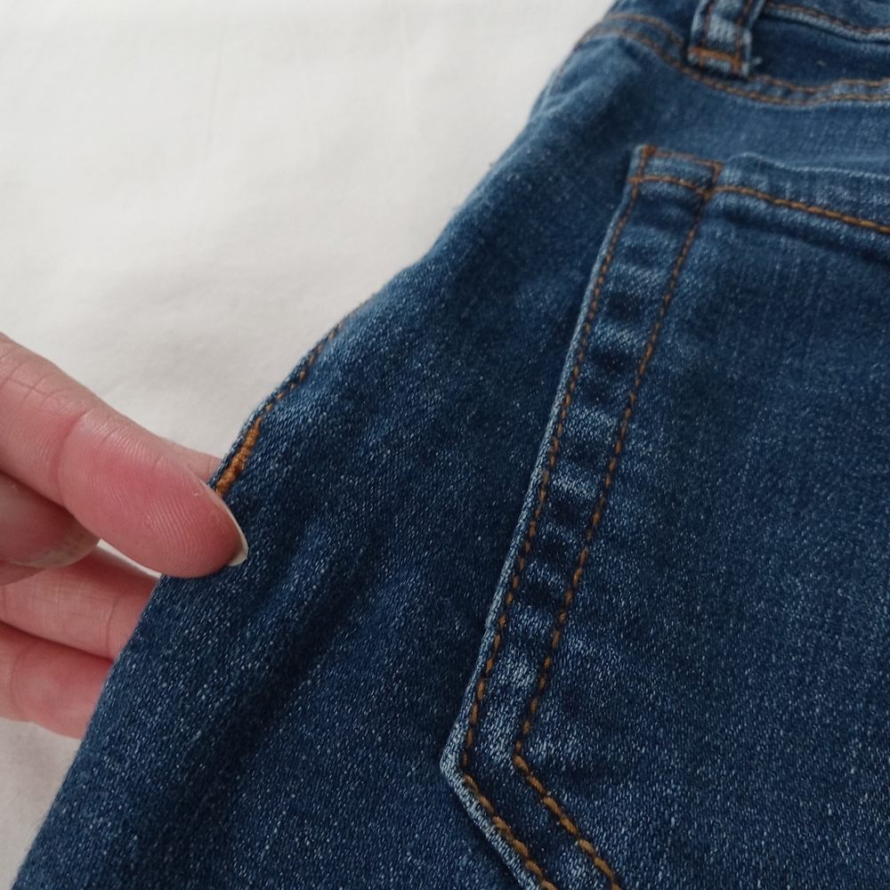 Ella Moss Jeans High Waist Straight Cropped Stretch 8/29 Juniors Cotton Dark - Picture 7 of 11